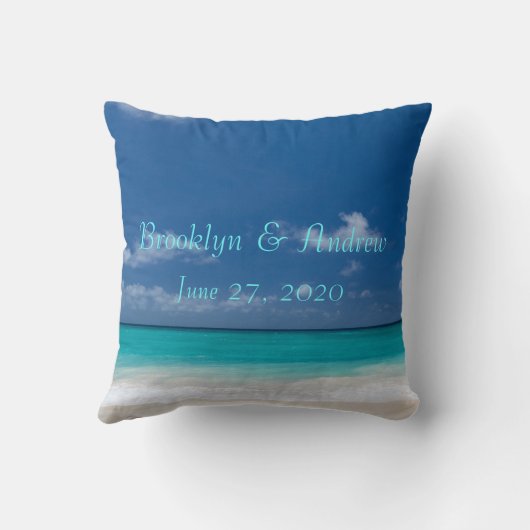 Blue Beach Wedlows Kissen (Rückseite)