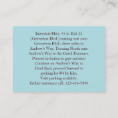 Blue Beach Wegfahrkarten Begleitkarte (Rückseite)