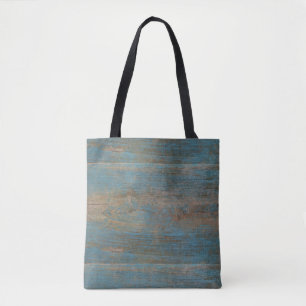 Blue Beach Wood Texture Tasche