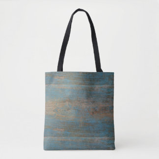 Blue Beach Wood Texture Tasche