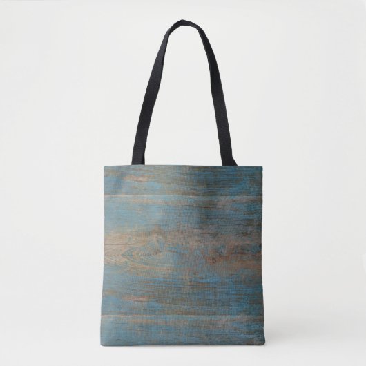 Blue Beach Wood Texture Tasche (Vorderseite)