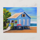 Blue Beach Zuhause und Ocean | BEHALTEND TOUCH Postkarte (Vorderseite)