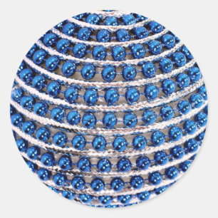 Blue Beaded Ornament Sticker