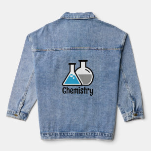 Blue Beakers Design Denim Jacket Jeansjacke