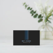 Blue Beams der Producer Business Card Visitenkarte (Stehend Vorderseite)