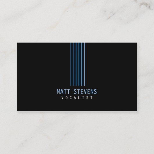 Blue Beams, Vocalist Business Card Visitenkarte (Vorderseite)