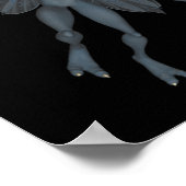 Blue Beängstigend Goblin Halloween Poster (Ecke)