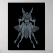 Blue Beängstigend Goblin Halloween Poster (Vorne)