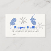 Blue Beanie Boy Baby Duschkabine Windeln Raffle Ti Begleitkarte (Vorderseite)