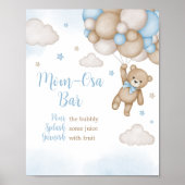 Blue Bear Baby Dusche Mama Osa Bar Poster (Vorne)