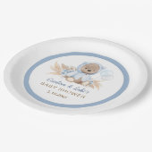 Blue Bear Baby Dusche Party Paper Teller (Schrägansicht)