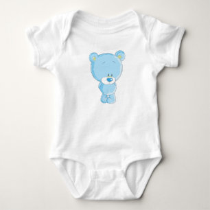 Blue Bear Baby Jersey Bodysuit Strampler
