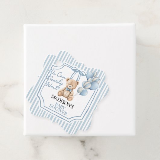 Blue Bear Baby Shower  Geschenkanhänger (Beispiel)