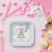 Blue Bear Baby Shower  Pappteller (Party)