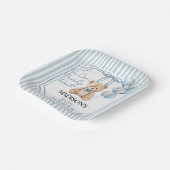 Blue Bear Baby Shower  Pappteller (Gewinkelt)