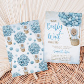 Blue Bear Balloon Baby Dusche Einladung