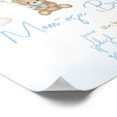 Blue Bear Balloon Baby Dusche Mama Osa Bar Poster (Ecke)