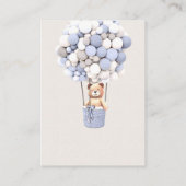 Blue Bear Balloons Baby Books Enclosure Card Begleitkarte (Rückseite)