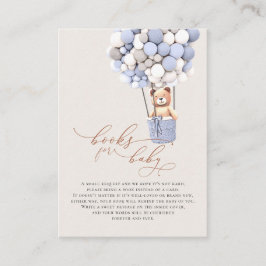 Blue Bear Balloons Baby Books Enclosure Card Begleitkarte