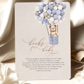 Blue Bear Balloons Baby Books Enclosure Card Begleitkarte