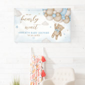 Blue Bear Balloons Baby Dusche Banner (Insitu)