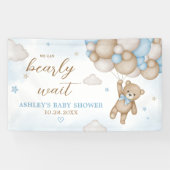 Blue Bear Balloons Baby Dusche Banner (Horizontal)
