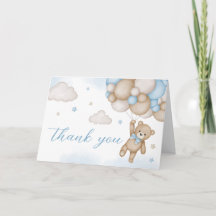 Blue Bear Balloons Baby Dusche
