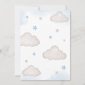 Blue Bear Balloons Baby Dusche Einladung (Rückseite)