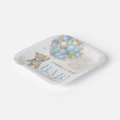 Blue Bear Balloons Baby Dusche Pappteller (Gewinkelt)
