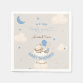 Blue Bear Balloons Boy Baby Dusche Serviette (Vorderseite)