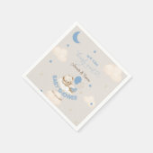 Blue Bear Balloons Boy Baby Dusche Serviette (Ecke)