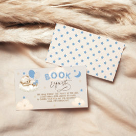 Blue Bear Balloons Boy Baby Showbücher für Baby Begleitkarte