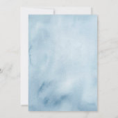 Blue Bear Baptism & First Birthday Invitation Einladung (Rückseite)