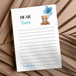 Blue Bear Birthday Time Kapsel-Message-Karte Dankeskarte