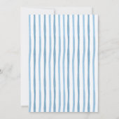 Blue Bear Bow Coquette Baby Shower Invitation Einladung (Rückseite)