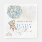 Blue Bear Boy Baby Dusche Serviette (Vorderseite)