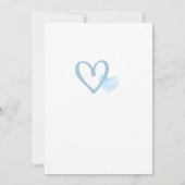 Blue Bear Hot Air Ballon Babydusche Einladung (Rückseite)