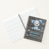 Blue Bear Hues Book Baby Dusche Rustikal Notizblock (Innenseite)