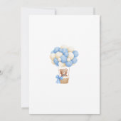 Blue Bear Spanish Baby Shower Boy invit Einladung (Rückseite)