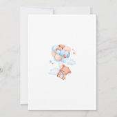 Blue Bear Spanish Baby Shower Boy invitation Einladung (Rückseite)