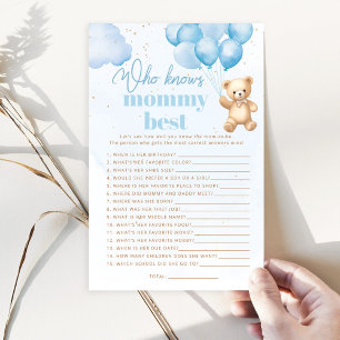 Blue Bear Wer kennt das beste Baby-Duschspiel