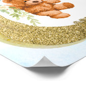 Blue Bearly Baby Dusche Momosa Bar Poster (Ecke)