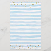 Blue Bearly Baby Shower Baby Face (Rückseite)