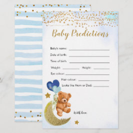 Blue Bearly Baby Shower Baby Predictions Spiele