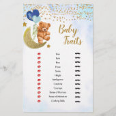 Blue Bearly Baby Tracks Games Shower (Vorderseite)