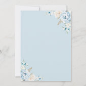 Blue Bearly Wait Boho Teddy Bear Boy Baby Dusche Einladung (Rückseite)