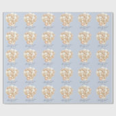 Blue Bearly Wait Boy Babyparty Geschenkpapier (Flach)