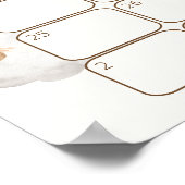 Blue Bearly Wait Guess The Arrival Date Game Sign Poster (Ecke)