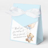 Blue Bearly Wait Moderne Script Boy Dusche Geschenkschachtel (Vorderseite)