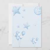 Blue Bearly Wait Niedlich Bear Baby Dusche Einladung (Rückseite)